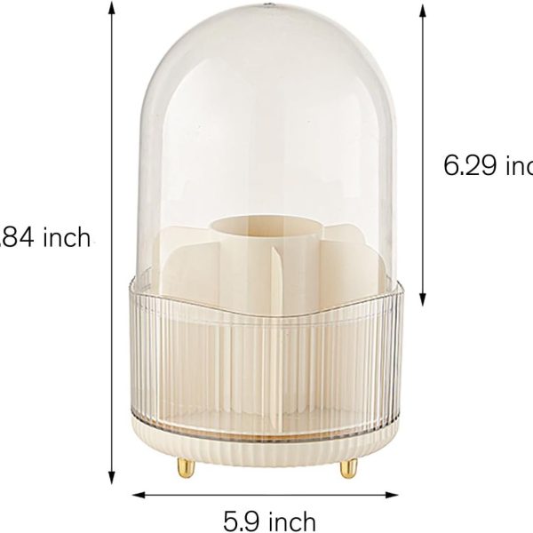 360 Rotating Dustproof Makeup Brush Organizer